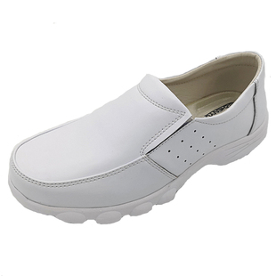 雷阵雨男护士鞋白色男鞋超轻舒适皮鞋男士休闲工作鞋防滑软底单鞋