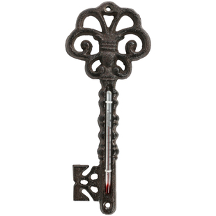 庭院装饰田园铸铁艺复古怀旧创意简约温棚壁挂装饰家用零上温度计