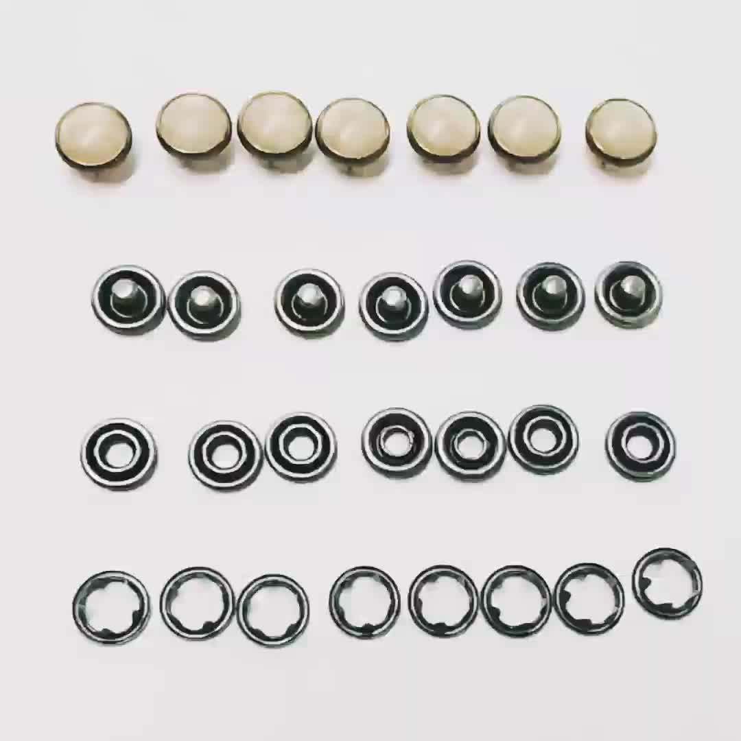 10mm Decorative Custom Metal Prong Snap Button Covers Pearl Button For Garment Buy Metal Snap