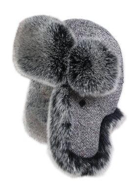 vison雷锋帽东北加厚棉帽滑雪帽