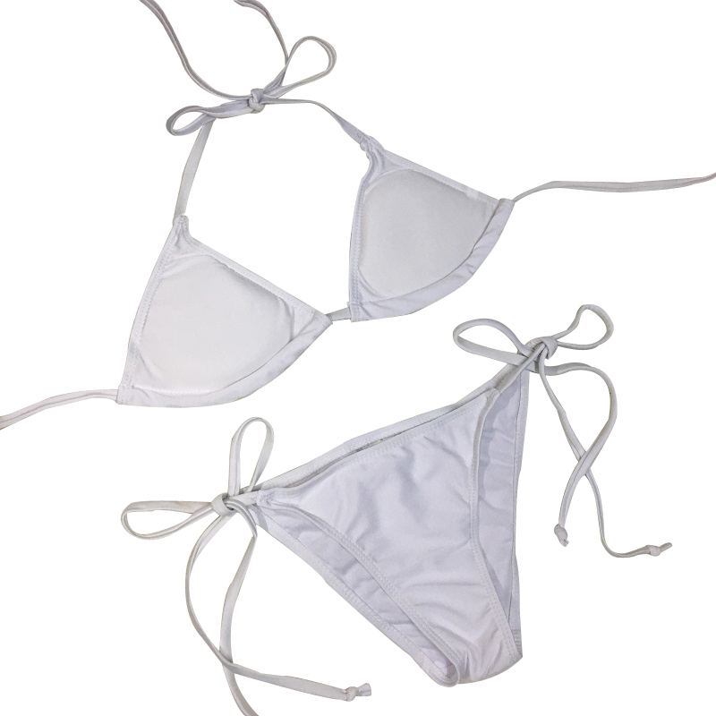 绑带比基尼聚拢三点式bikini