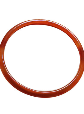 冰飘花玉镯 天然冰种红玉髓细条手镯女款玛瑙玉镯子 一物一图包邮