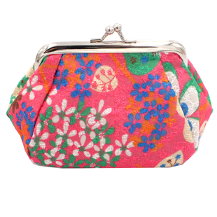 创意零钱包布艺刺绣收纳包多功能钥匙包小号化妆包杂物收纳袋搭扣