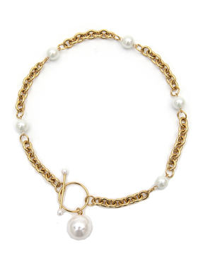 T搭设计师系列渐变名媛短项链