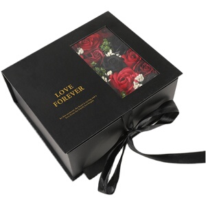 母亲节情人节玫瑰花盒婚庆伴手礼开窗礼品盒生日惊喜神秘包装盒