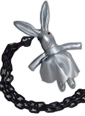 百搭布艺兔子熊项链皮质大链条