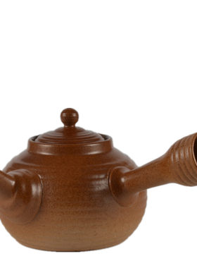 紫砂侧把白茶粗陶明火烧水壶