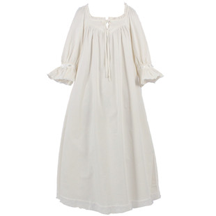 复古宫廷睡裙公主风蕾丝家居服可爱甜美纯棉睡衣春秋少女连衣裙