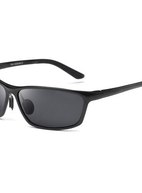 偏光太阳镜男士墨镜潮人开车司机镜铝镁眼睛方形太阳眼镜男驾驶镜