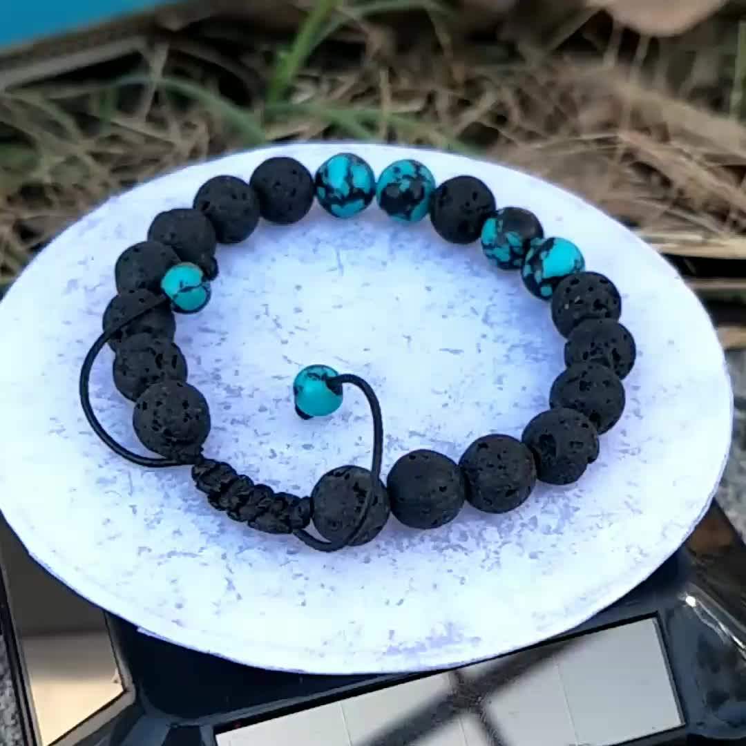 Aromatherapy Jewelry Lava Stone Essential Oil Diffuser Bracelet Braided