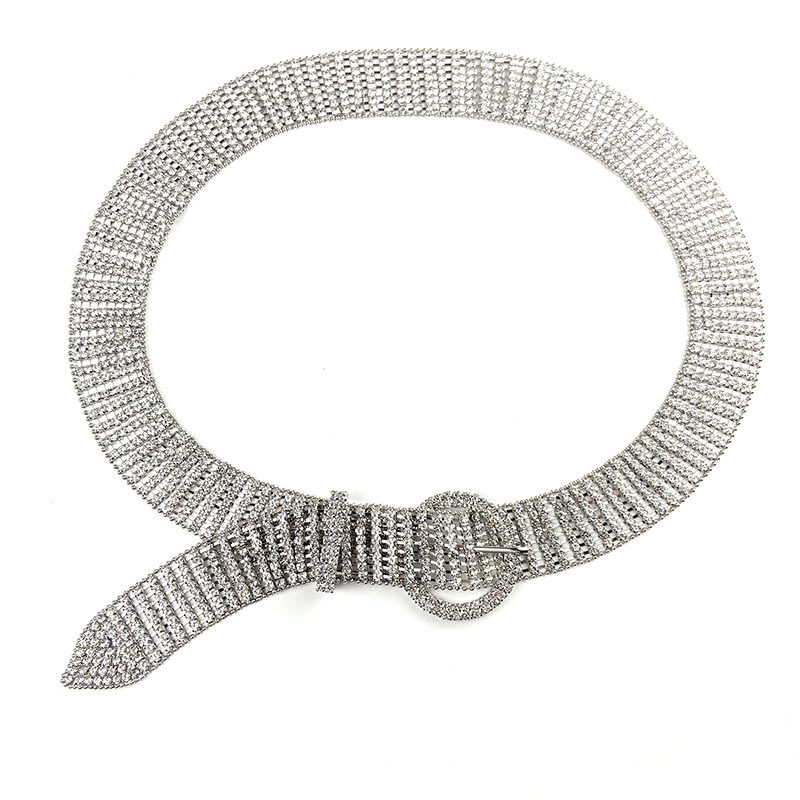 2020新款水钻满钻腰带女士皮带镶嵌水晶钻石腰链 Glittering belt