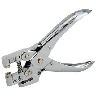 可得优单孔打孔机圆孔打洞器打孔钳手动打孔器单孔加厚装订机活页纸张护圈打孔30张手握式检票钳可打pvc塑料