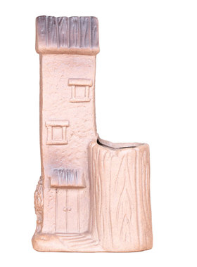 禅意中式风水培花瓶房子小摆件