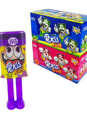 韩仔 网红好吃又好玩可爱疯狂的长头发糖魔发丝果q糖果味小孩零食
