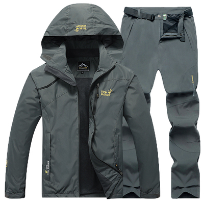 户外男装冲锋衣裤套装防水透气