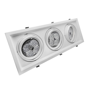 LED斗胆灯超亮展厅4S店服装店商场家具店40W单双三头方形天花射灯