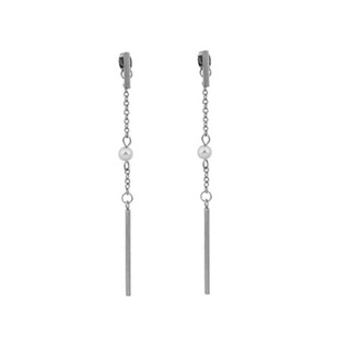 青春有你2蔡徐坤同款珍珠直杠链条耳环ins耳夹钉男女小众饰品周边