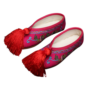 戏曲服装戏曲戏剧用品京剧粤剧歌仔戏绣花鞋彩鞋平底花旦鞋古装