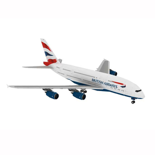 交通工具空中客机飞机A380 BritishAirways 3d立体纸模型DIY手工