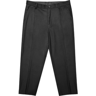 ins复古u家工装裤古着下坠感阔腿西装裤坠垂潮裤子高街直筒男港风