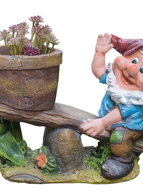 创意卡通风田园装饰树脂多肉花盆