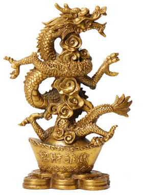 纯铜摆件汉龙元宝生肖