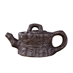 特价紫砂茶壶 包邮紫砂壶 浮雕壶朱泥壶茶具功夫大号容量茶壶茶具