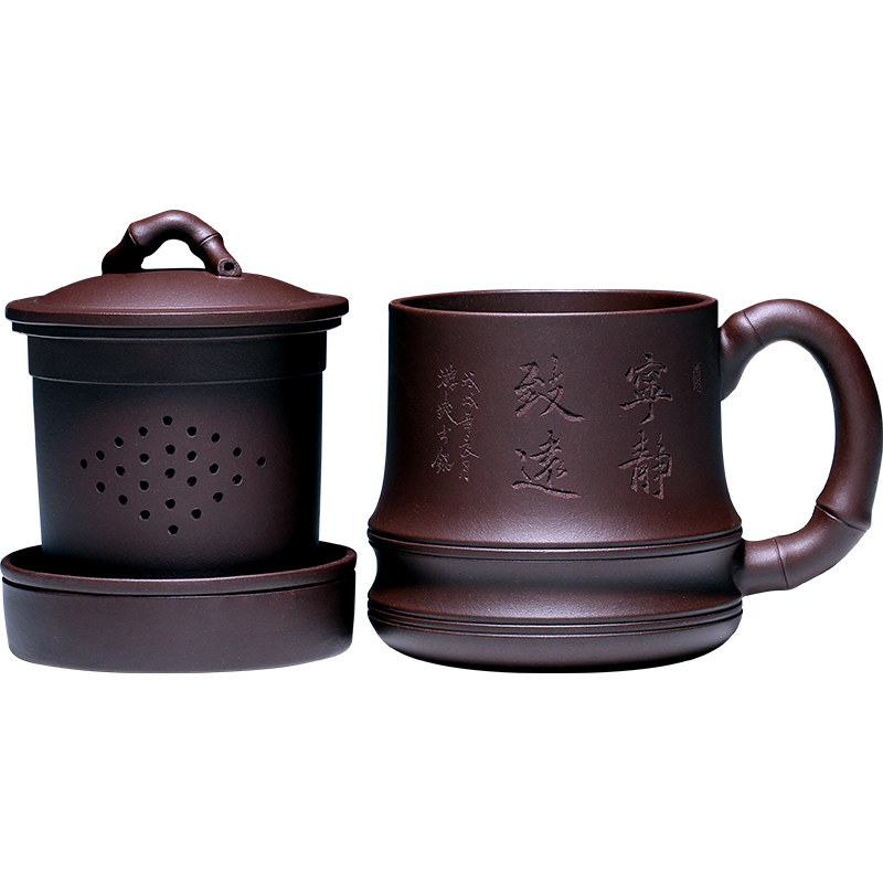 内胆过滤紫砂杯眷砂堂原矿泡茶杯