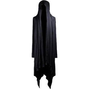 大码连帽男士个性长袍暗黑巫师帽开衫斗篷长开衫风衣外套披肩大袍