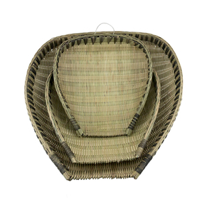 竹编簸箕筲箕竹篮竹筛农家手工收纳竹筐厨房洗菜沥水晾晒装饰包邮