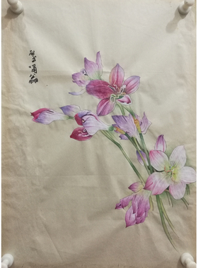 仿古工笔花鸟画白描底稿国画小品熟宣纸勾线笔手画图片定制手绘稿