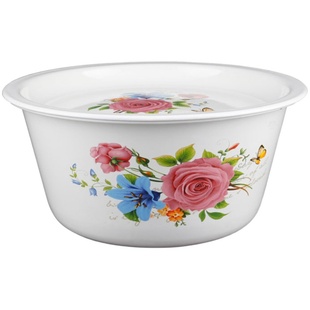 搪瓷带盖汤盆家用 带饭带盖碗搪瓷盆带盖汤碗猪油碗带盖 搪瓷盖碗