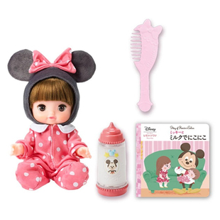 日本正品 迪士尼disney洋娃娃可眨眼米奇米妮头饰公主过家家娃娃