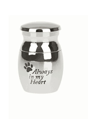 钛钢骨灰坛罐子爱人爪印猫狗项链