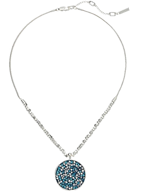 复古圆形贝壳吊坠项链现货