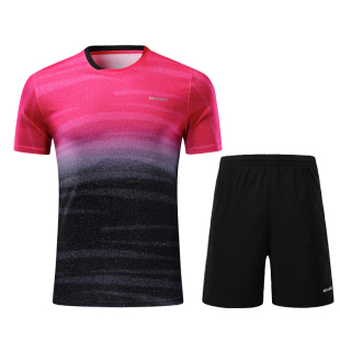 羽毛球服套装男女款速干圆领情侣运动服短袖裙裤新款网球服夏定制