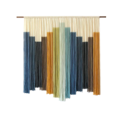 手工编织客厅卧室玄关染色挂毯