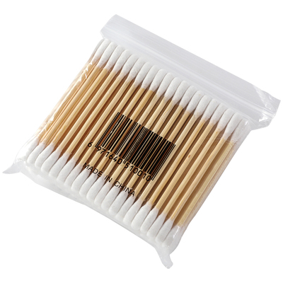 萌萌家家居卫生棉棒/双头木棒抗菌卫生棉签 化妆棒木质棒 80只装