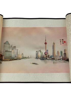 上海外滩丝绸画中国风工艺礼品