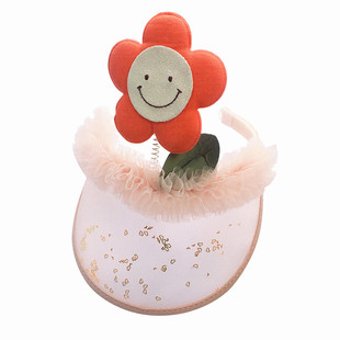 韩版新款卡通可爱の儿童超萌系列太阳帽幼儿百搭空顶帽遮阳帽配饰