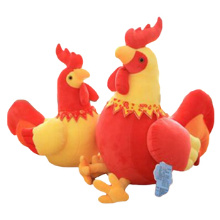 littlecucu赛特嘟嘟鸡年吉祥物战斗鸡大公鸡小鸡毛绒玩具鸡公仔玩