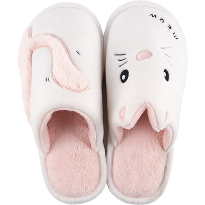 韩版秋冬季男女卡通防滑棉拖鞋