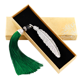 蝉之翼创意流苏羽毛金属书签礼盒装古典中国风毕业礼物学生用订制