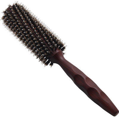 专业猪鬃毛内扣圆筒卷发梳子