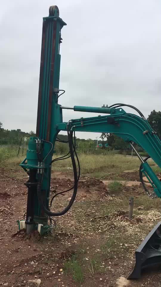 Hydraulic Drop Hammer Ground Screw Post Ramming Pile Driver Machine