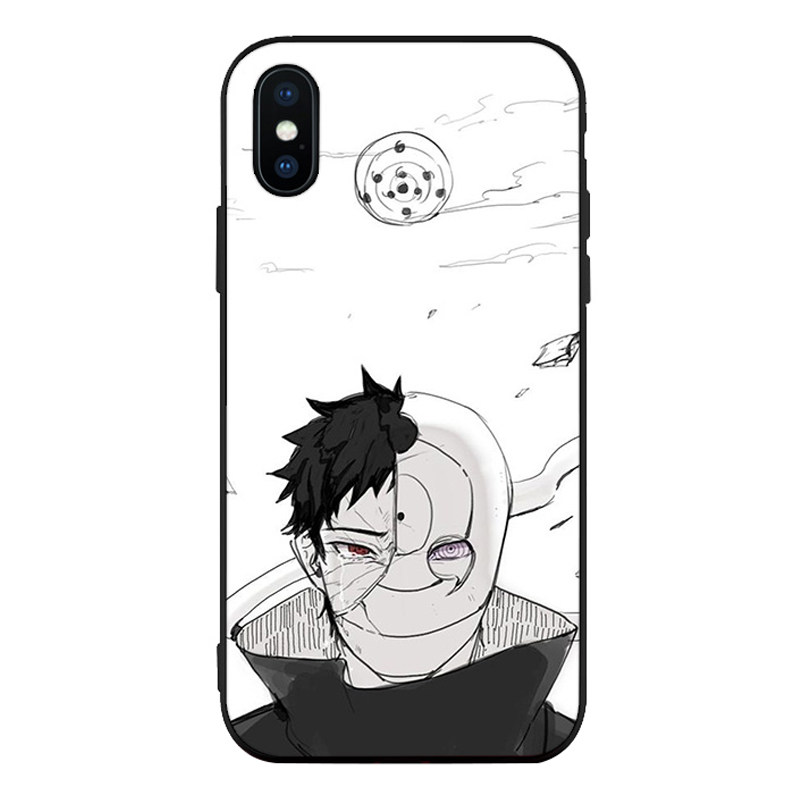 火影忍者/宇智波带土手机壳适用iPhone8X7plus苹果6s加字5s硅胶套