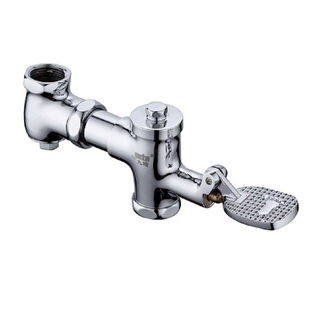 全铜卧式可伸缩式大便冲洗阀蹲便厕所脚踏延时阀脚踏脚踩冲水阀