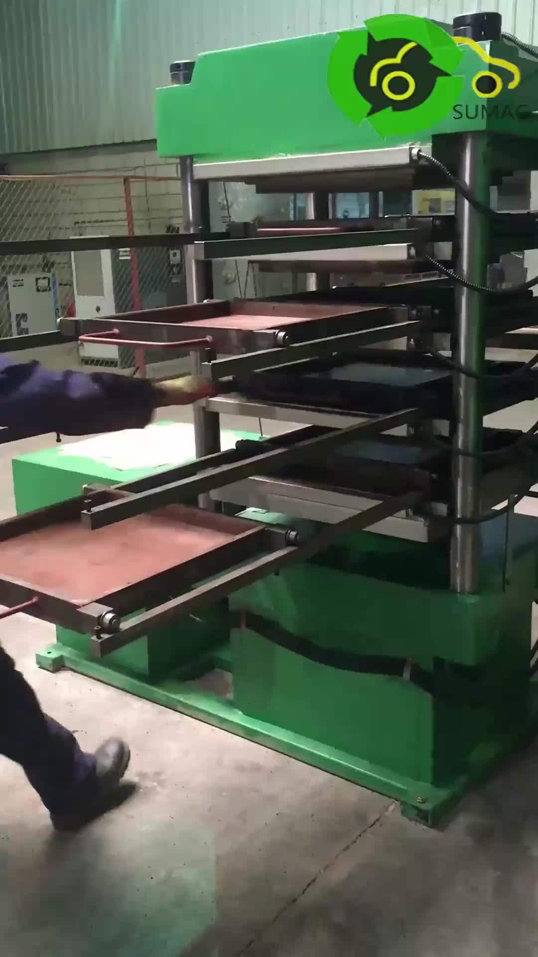 Rubber Tiles And Mats Manufacturing Machine With Waste Tire Recycled