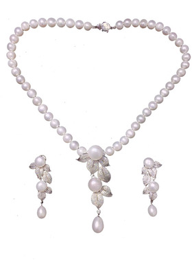 耳环新娘百搭时尚风短款淡水珍珠