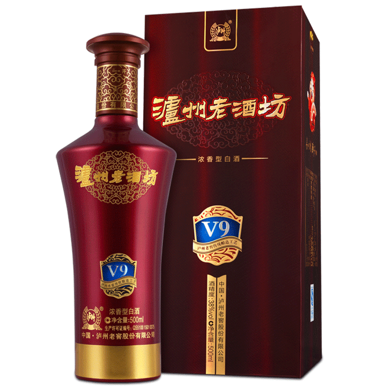 泸州老酒坊 52度V9浓香型500ml团圆婚宴送礼国产白酒